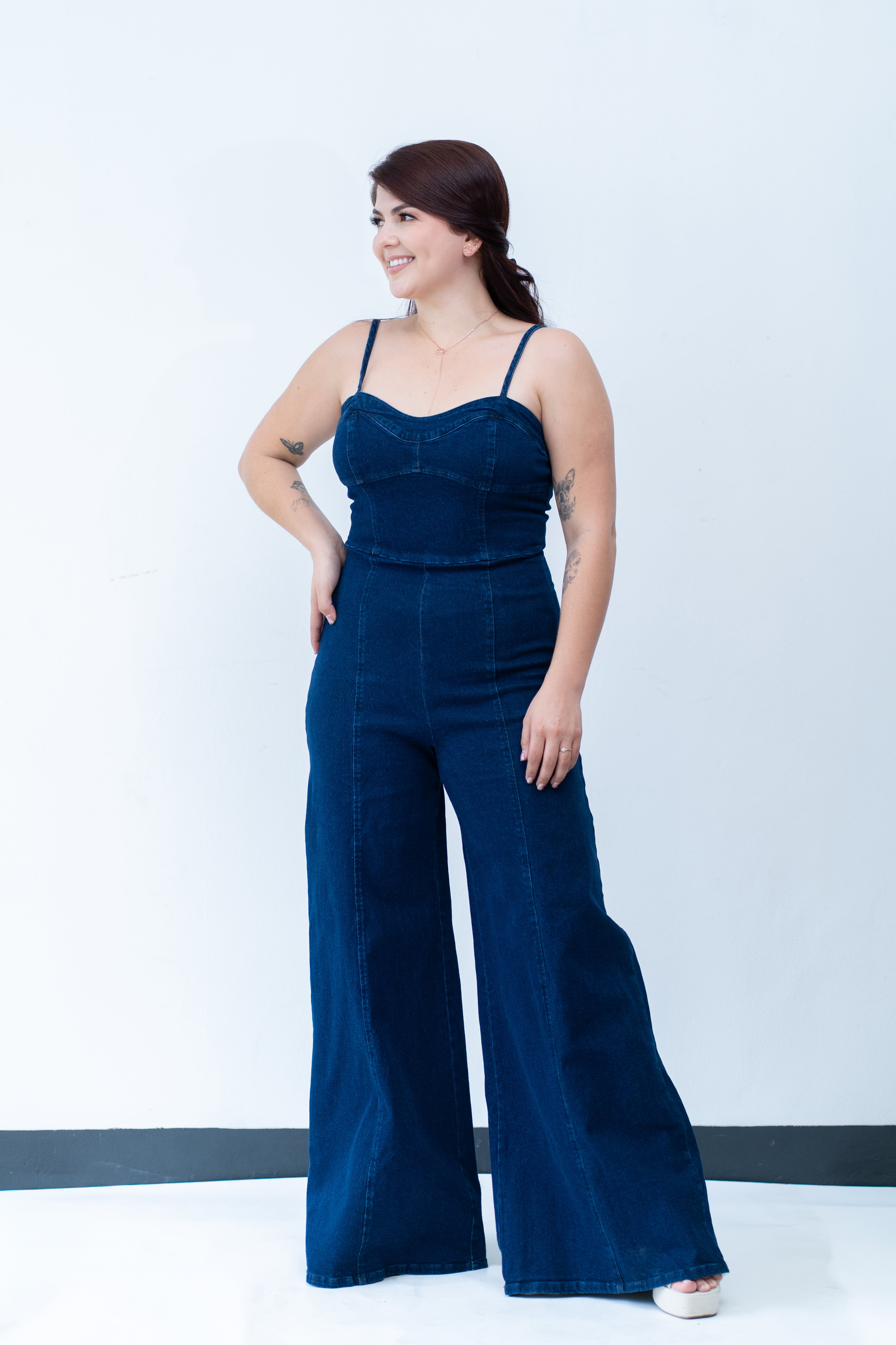 Enterizo de mezclilla con top bustier