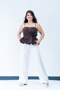 Pantalón ancho blanco